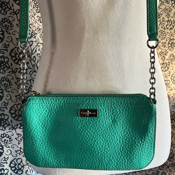 COLE HAAN Green leather crossbody sling - Picture 3 of 10